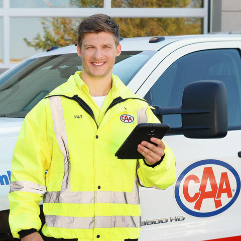CAA Driver with tablet